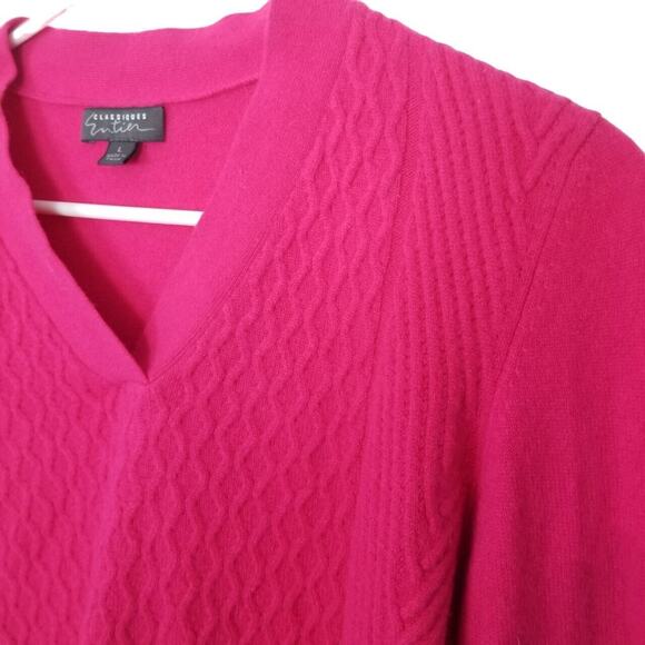 Classiques Entier Womens Cashmere Sweater Luxury Valentines Soft Girl Barbie L - Picture 5 of 8
